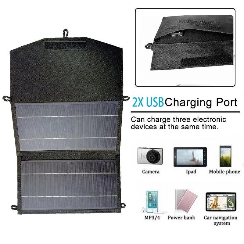 Solar Portable Solar Camping Outdoor Camping Monocrystalline Silicon Foldable Solar Panel Solar Panel Power Bank