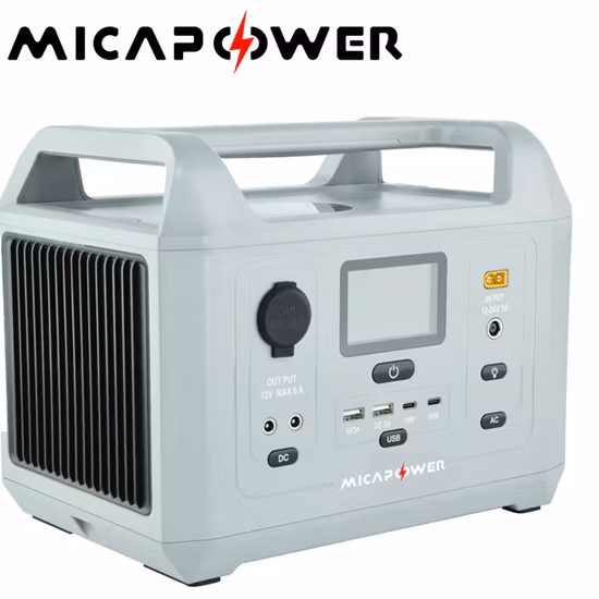 600W 휴대용 발전소, 무선 충전 출력, 태양광 패널 입력